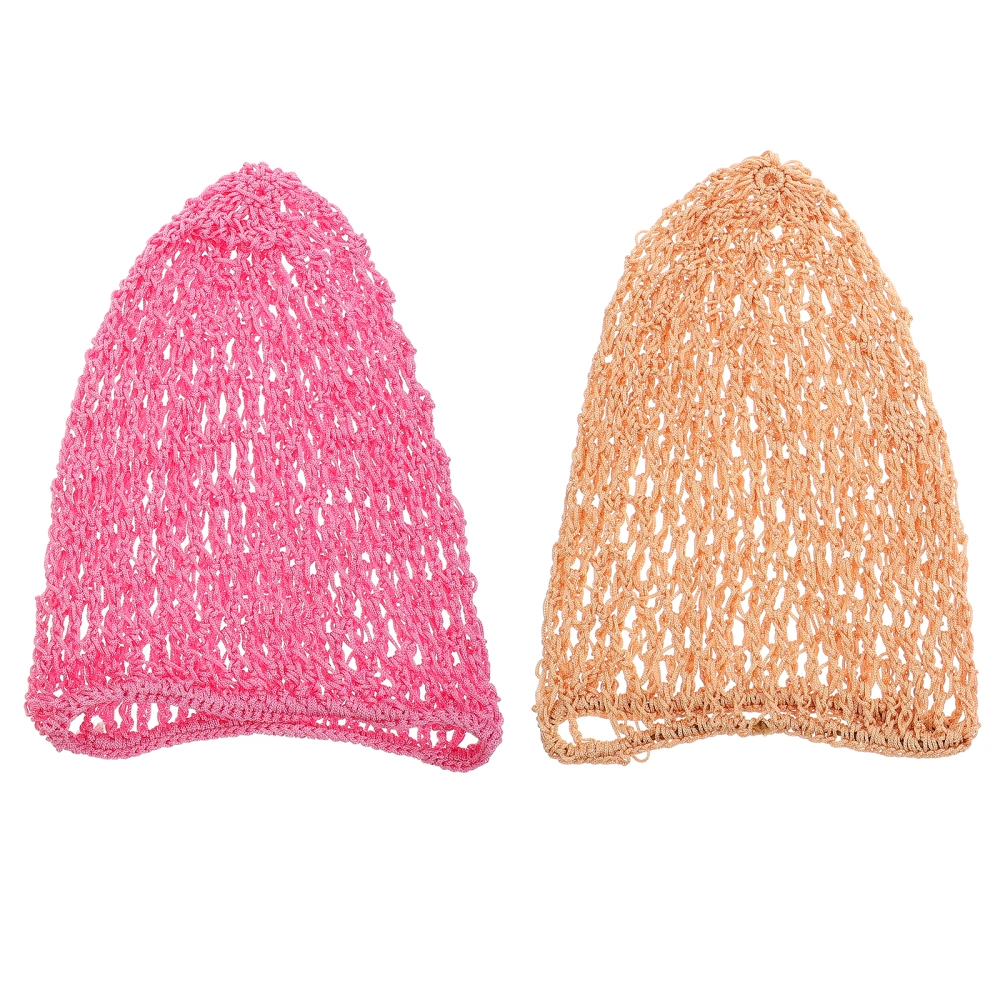 2Pcs Mesh Crochet Hair Nets Women Sleeping Hair Snood Hats Long Hairnets