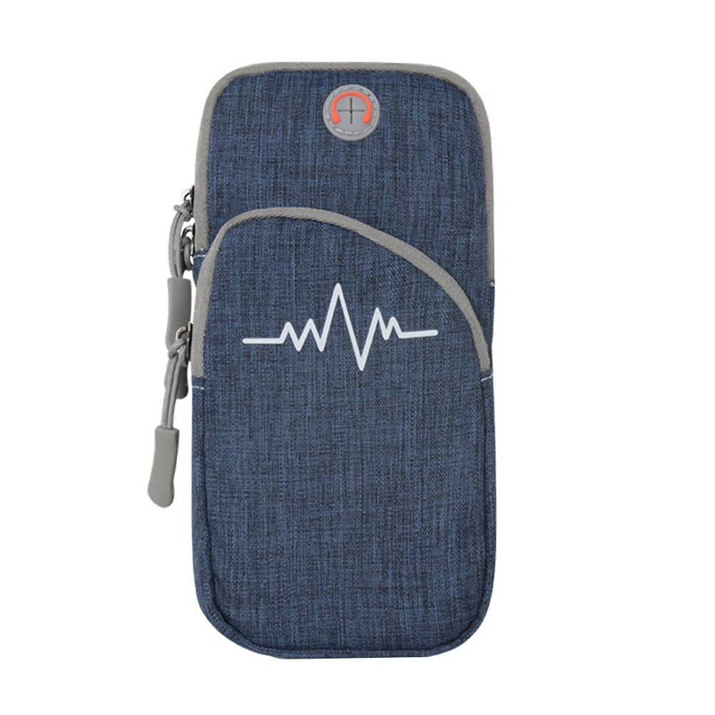 6 Inch Arm Bags Simple Practical Phone Storage Bag for Outdoor Fitness (Deep Blue)