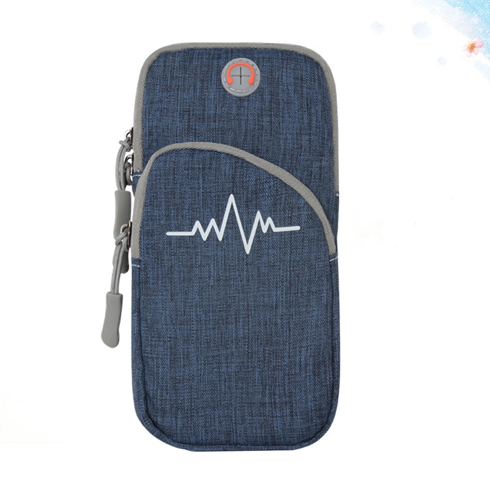 6 Inch Arm Bags Simple Practical Phone Storage Bag for Outdoor Fitness (Deep Blue)