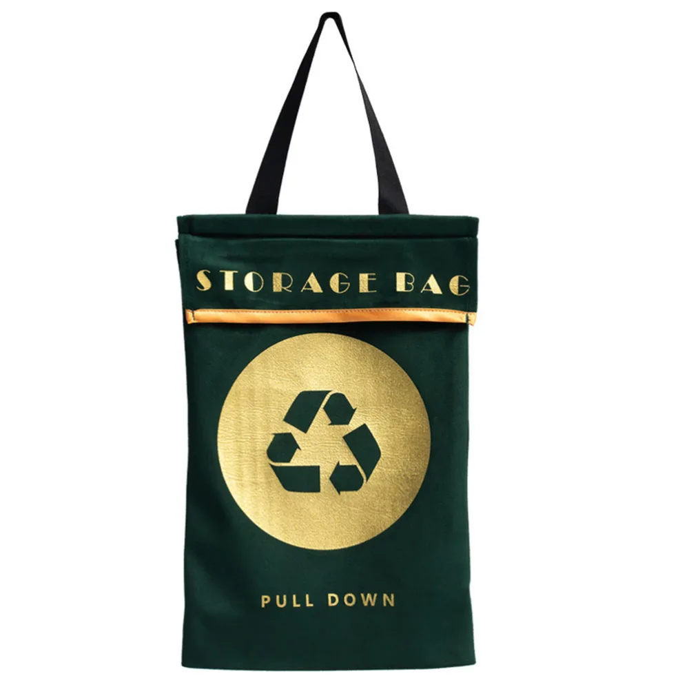 1Pc Durable Home Garbage Bag Multipurpose Sundry Storage Bag (Dark Green)