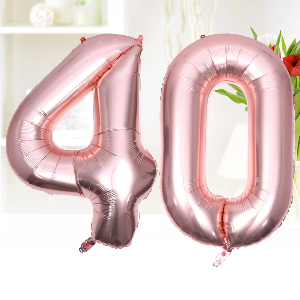 40 Inch Number 40 Balloon Party Festival Decorations Birthday Anniversary Jumbo Foil Balloons Party Supplies Photo Props