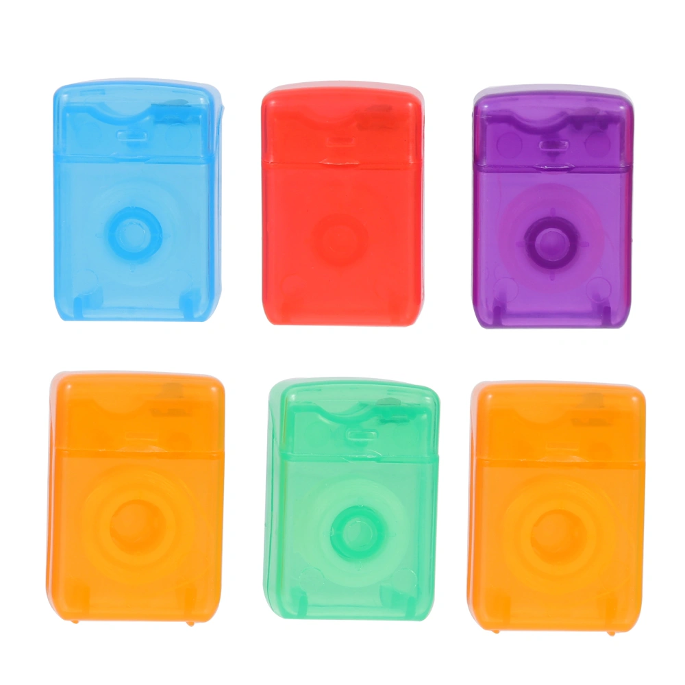 6 Boxes of  Household Dental Floss Outdoor Teeth Floss Convenient Tooth Floss Travel Accessory (Mixed Color)