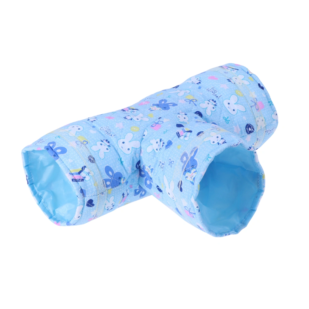 Pet Animal Tunnels 3 Way Tubes with Cartoon Printed Playing Toy for Cats Guinea Pig Rabbits (Rabbit)