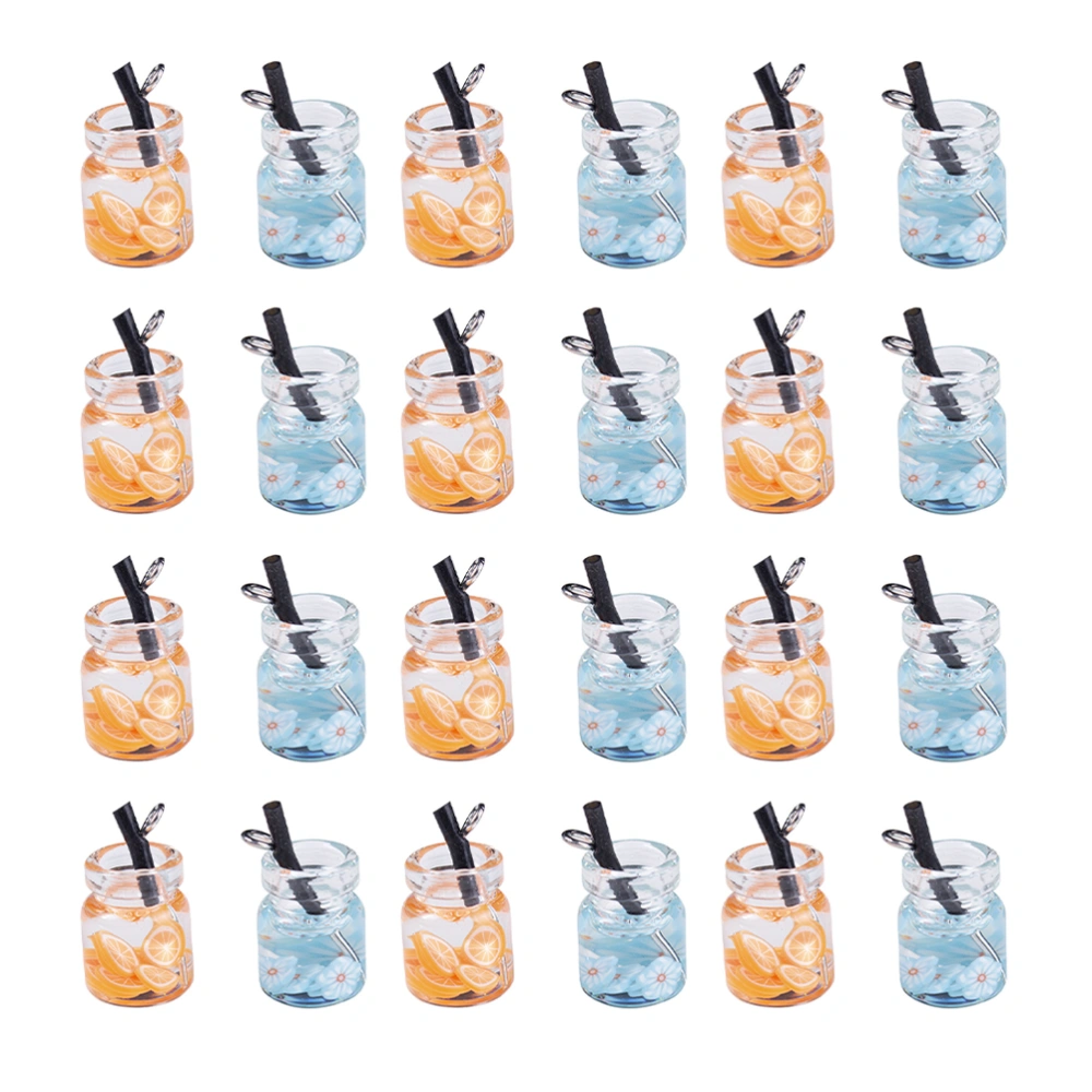 30pcs Unique DIY Charms Fruit Beverage Bottle Pendant Jewelry Making Craft