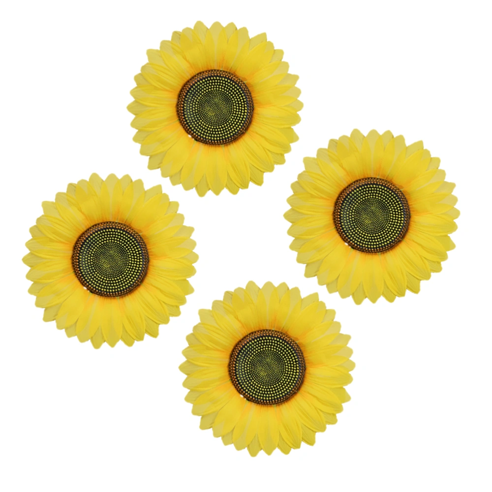 4pcs Beautiful Performance Holding Flower Simulation Sunflower Dance Props Creative Party Sunflower Decoration (20cm)