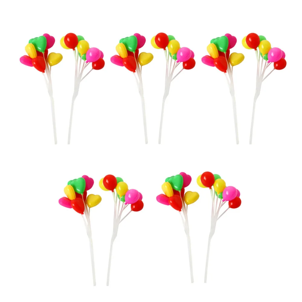 10 Bunches Simulation Bouquets Balloon Colorful Mini Balloon Ornaments