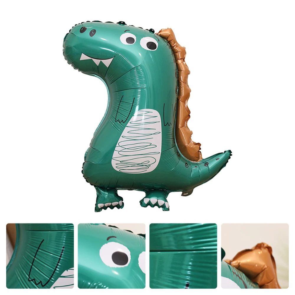 4Pcs Dinosaur Aluminium Foil Balloon Adorable Birthday Balloon Party Decor Green