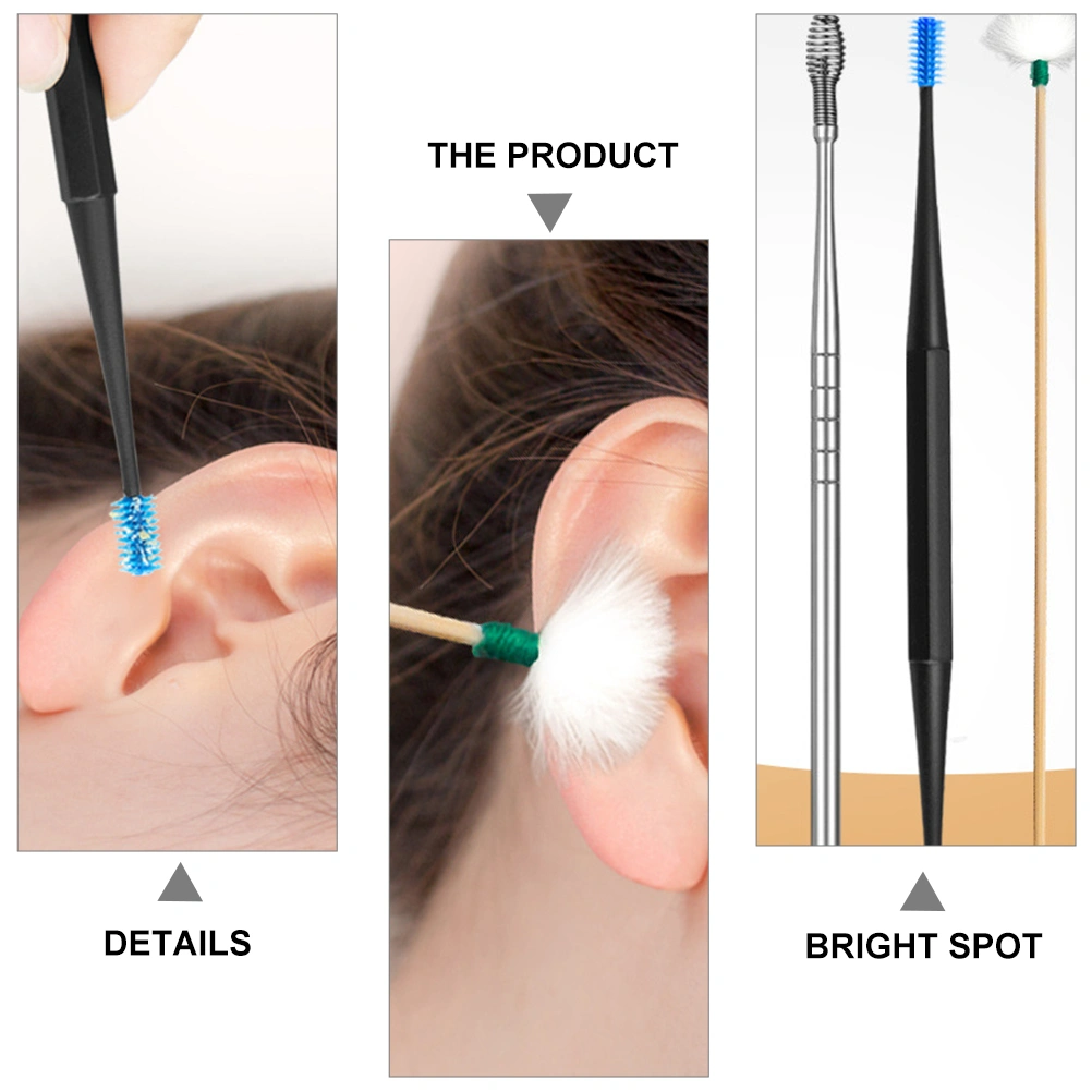 1 Set of Stainless Steel Ear Pick Tools Cleaning Tools with A Iron Box (Silver)