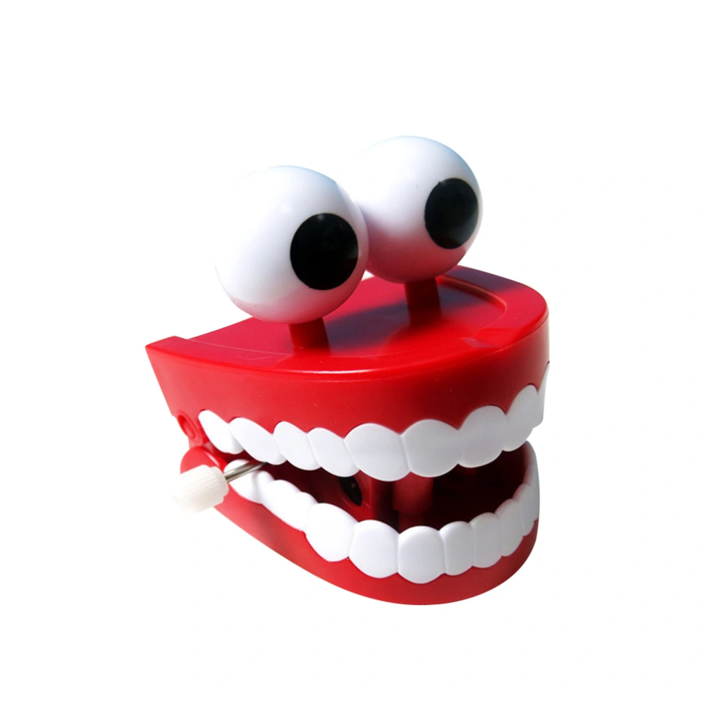 1 Pcs Novelty Funny Vibrating Wind Up Toys Chattering Wind Up Teeth with Eyes