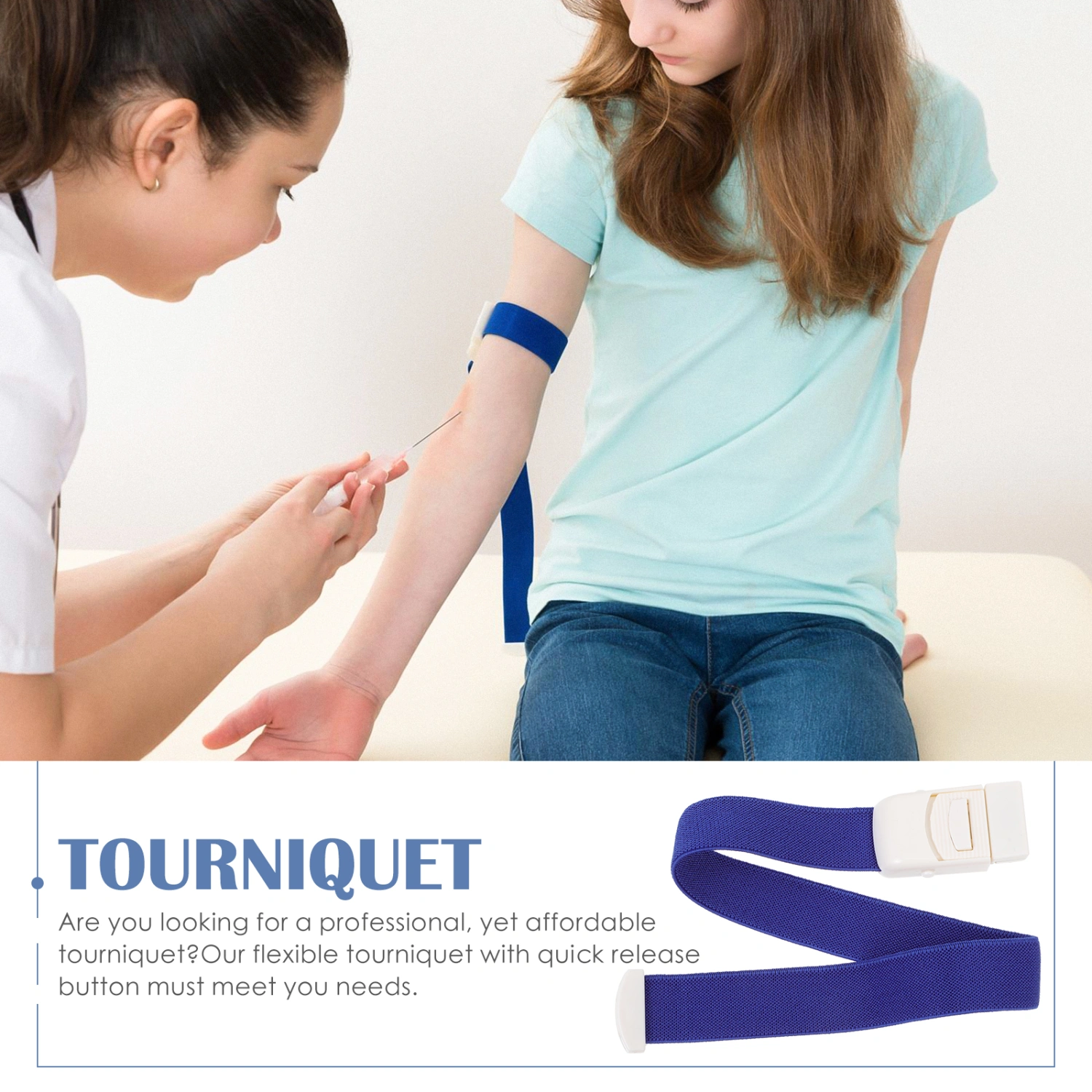 3 Pcs Tourniquet with Buckle Portable Elastic Tourniquets for Emergency (Assorted Color)