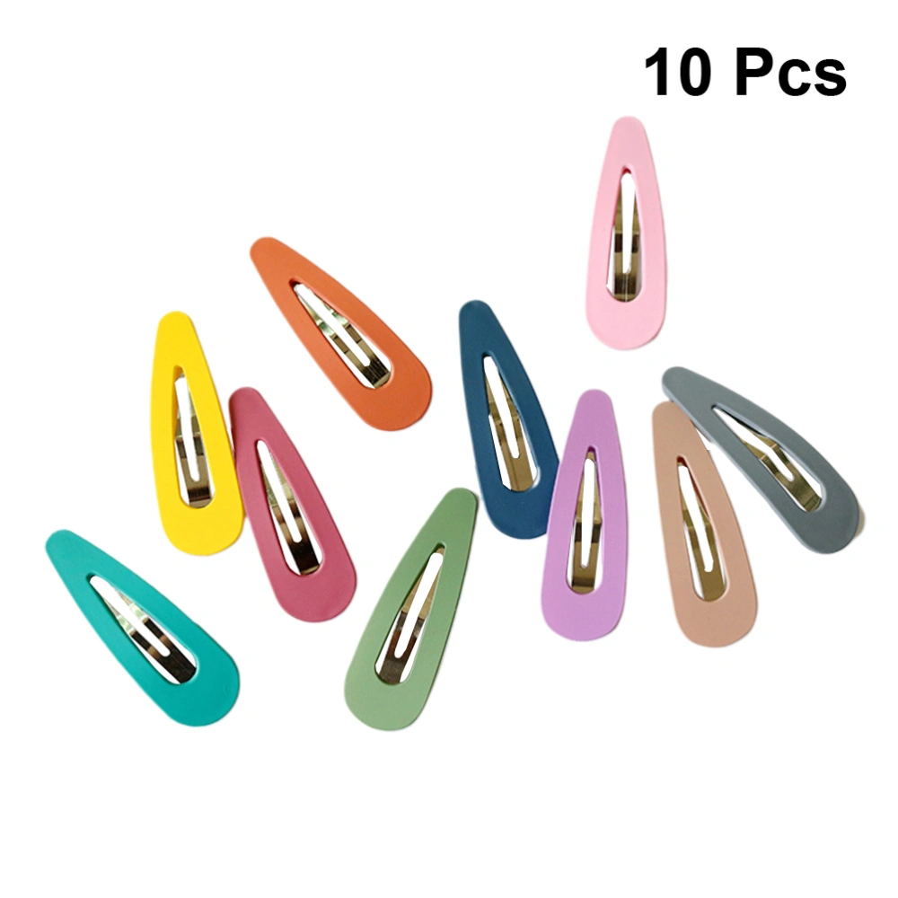 10pcs Acrylic Hair Clips Candy Color Barrettes Hollow Hair for Ladies Women Girls (Mixed Color)