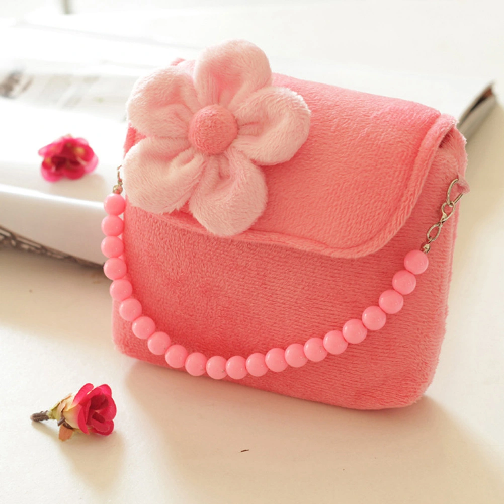 Beautiful Small Three-dimensional Flower Children's Bag Kindergarten Messenger Bag Kids Handbag(Pink)