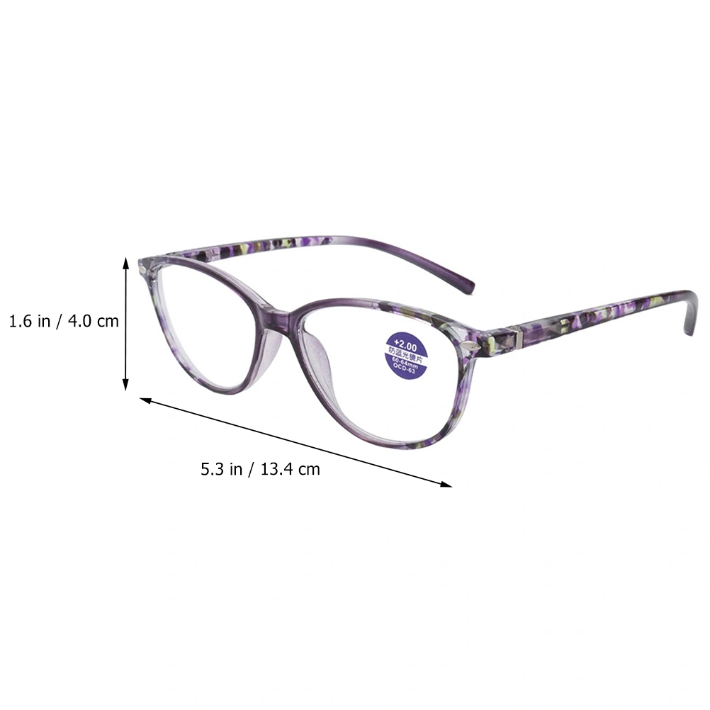 2Pcs Elderly Blue Light Blocking Reading Glasses High-definition Glasses