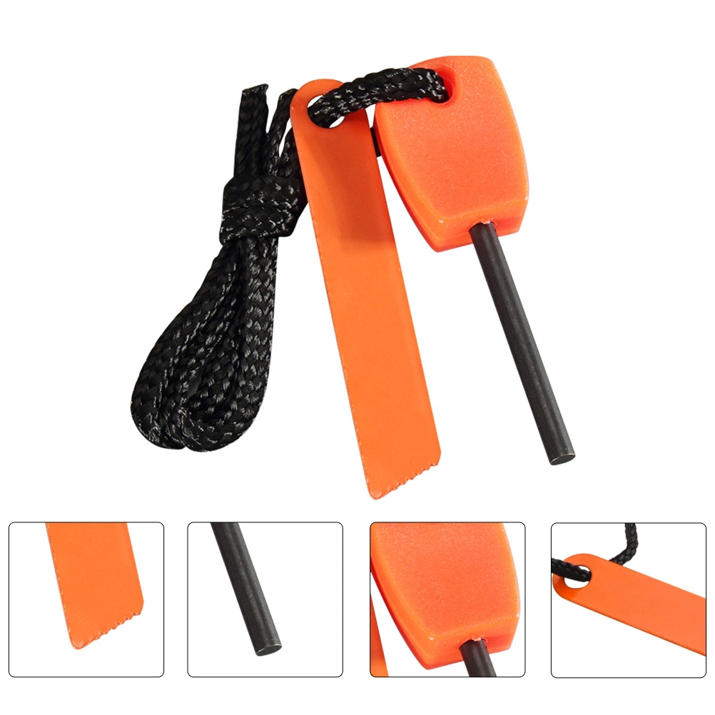 5Pcs Mini Flint Fire Starter Outdoor Camping Survival Lighter with Lanyard