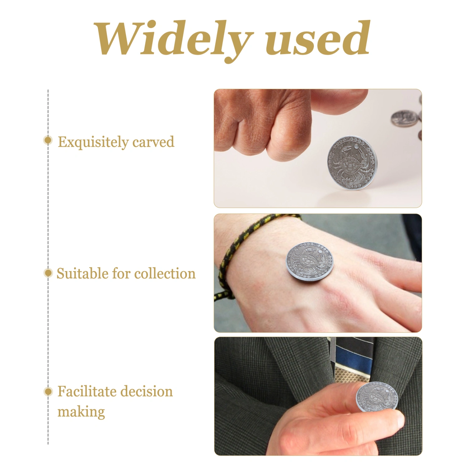 2Pcs Constellation Souvenir Coins Collection Coins Cancer Commemorative Coins
