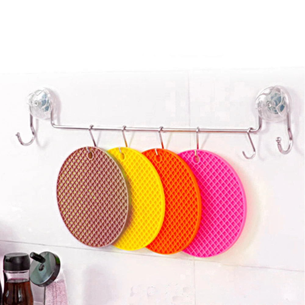 Silicone Insulation Mat Honeycomb Pot Holder Non-slip Heat-resistant Place Mat for Pot Pan Bowl Cup(Coffee)