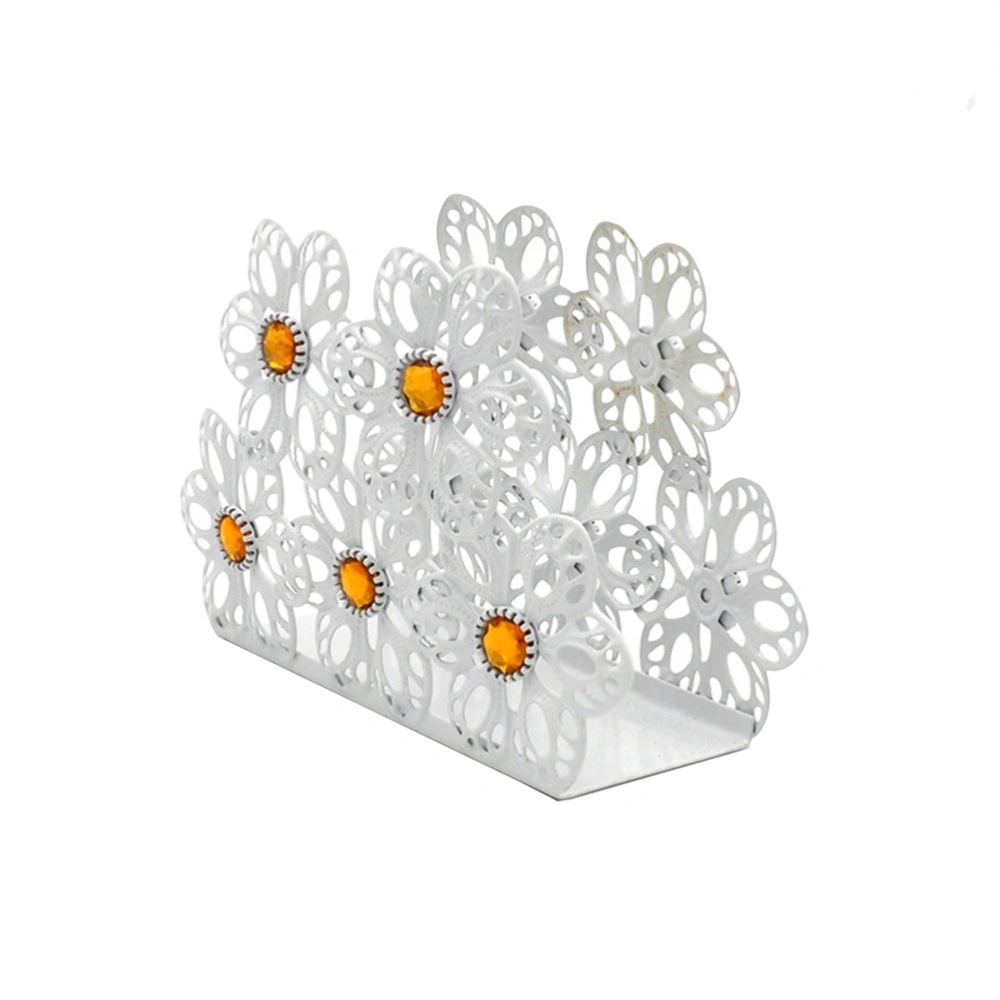 Flower Modern Napkin Holder Stainless Steel Paper Towel Holder Cut-out Tissue Holder Stand