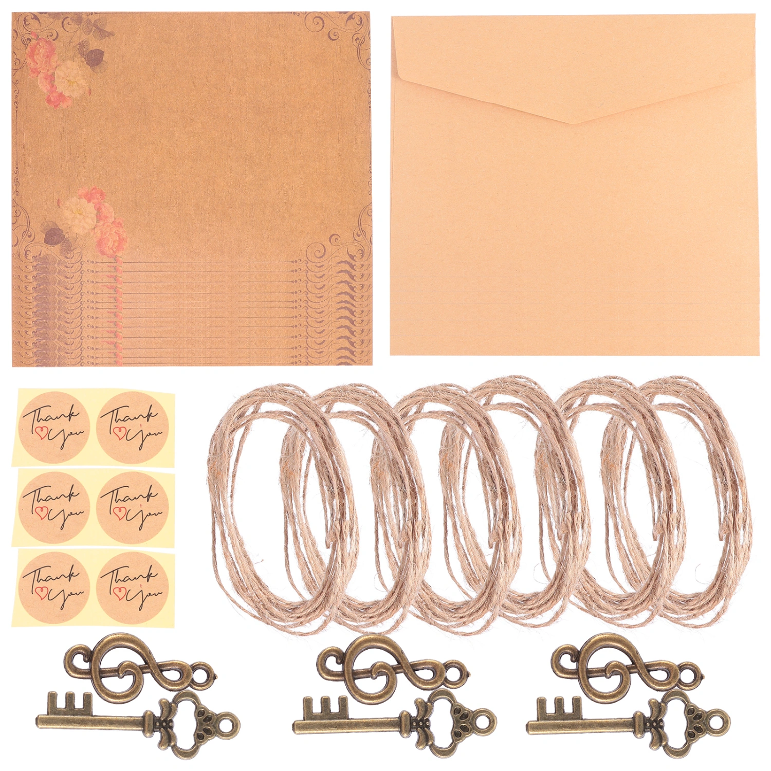 3 Sets Vintage Envelope Writing Paper Kit Vintage Letter Paper Stationery