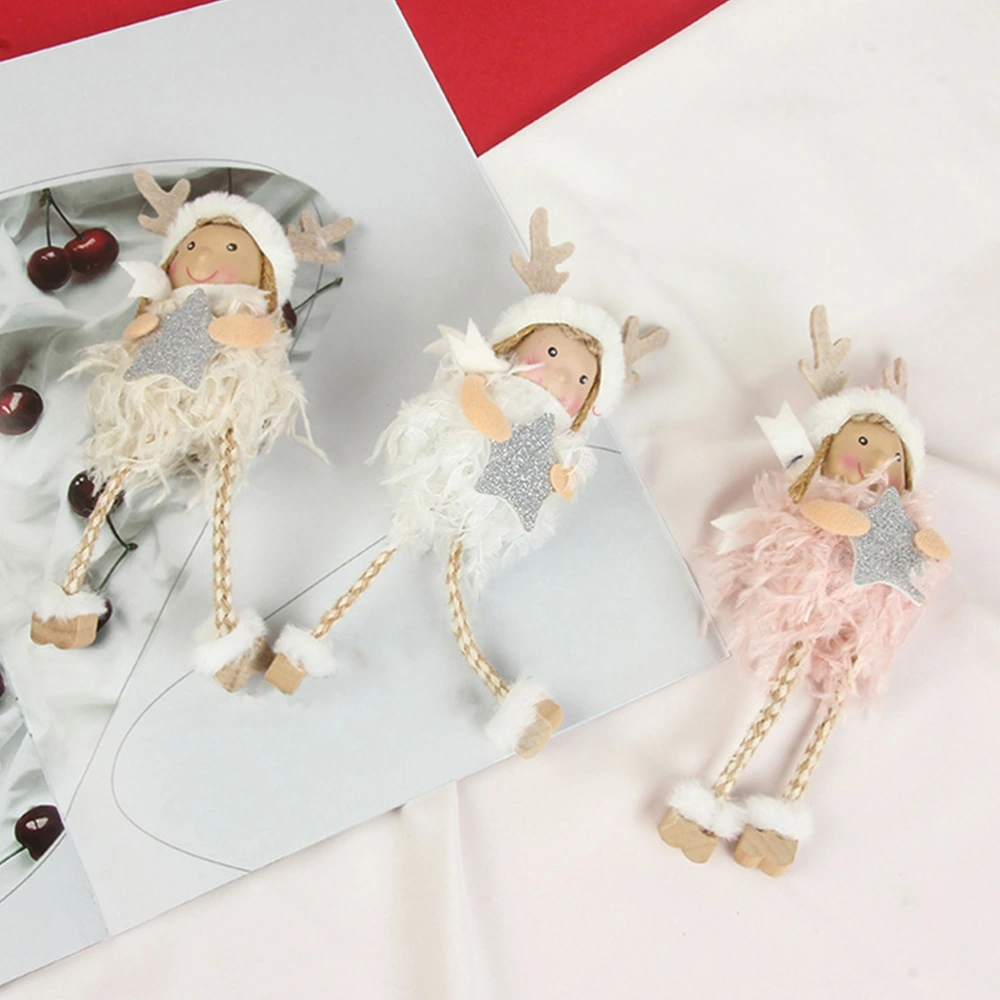 4pcs Christmas Hanging Ornaments Delicate Dolls Pendant Chic Holiday Gift