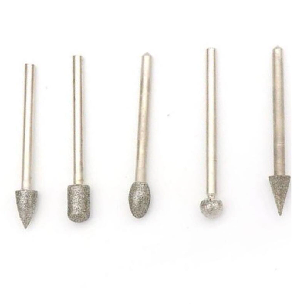 30pcs 3.0mm Diamond Grinding Burr Drill Bits Grinding Rod Mill For Rotary Tool Electric Grinder Pneumatic Engraving Pen Machine