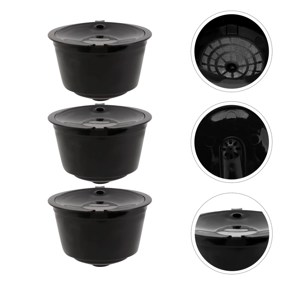 3Pcs Coffee Capsule Filter Refillable Coffee Strainer Compatible for Dolce Gusto