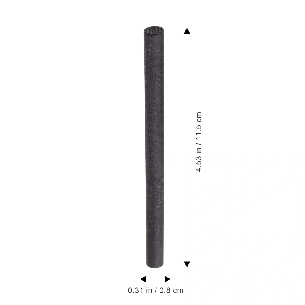 10pcs 8mm Diameter Graphite Rod Carbon Rod Electrode Cylinder Tube Bar (Black)