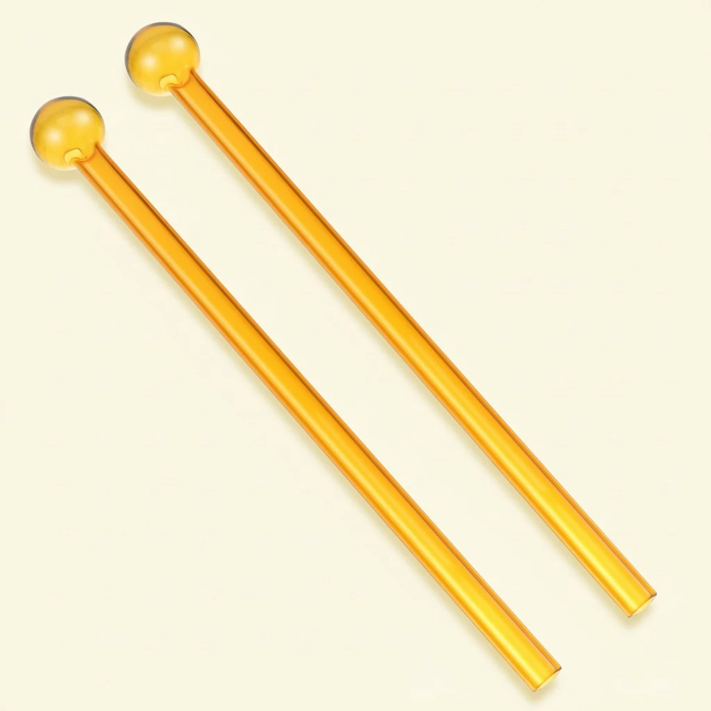 2pcs High Borosilicate Glass Round Head Straws Drinking Straws Milk Tea Straw