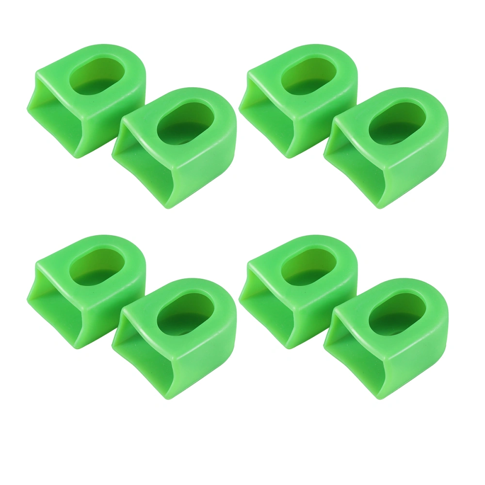 8PCS Crankset Rubber Protectors Crank Arm Cases for Mountain Bike Road Bike MTB (Green)