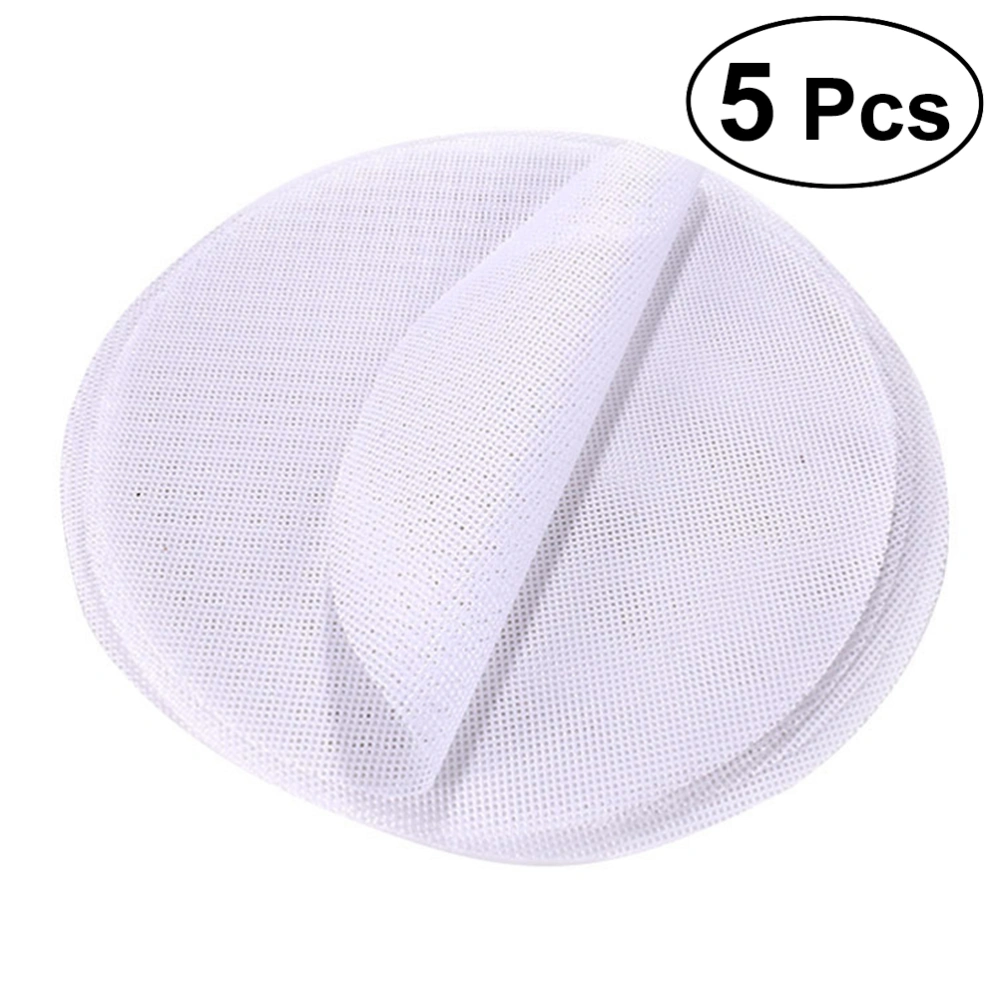 5 Pcs Reusable Kitchen Silicone Steamer Mesh Non-stick Pad Round Shape Dumplings Mat Steamed Buns Baking Pastry Dim Sum Mesh-Diameter 20CM