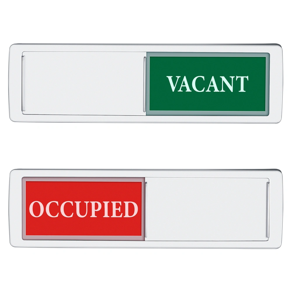 1pc Bathroom Door Vacant Occupied Sign Magnetic Slider Privacy Sign Conference Meeting Room Occupied Sign