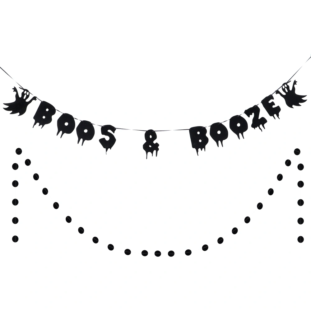 2Pcs Durable Halloween Banner Beautiful Party Garland Photo Booth Supplies