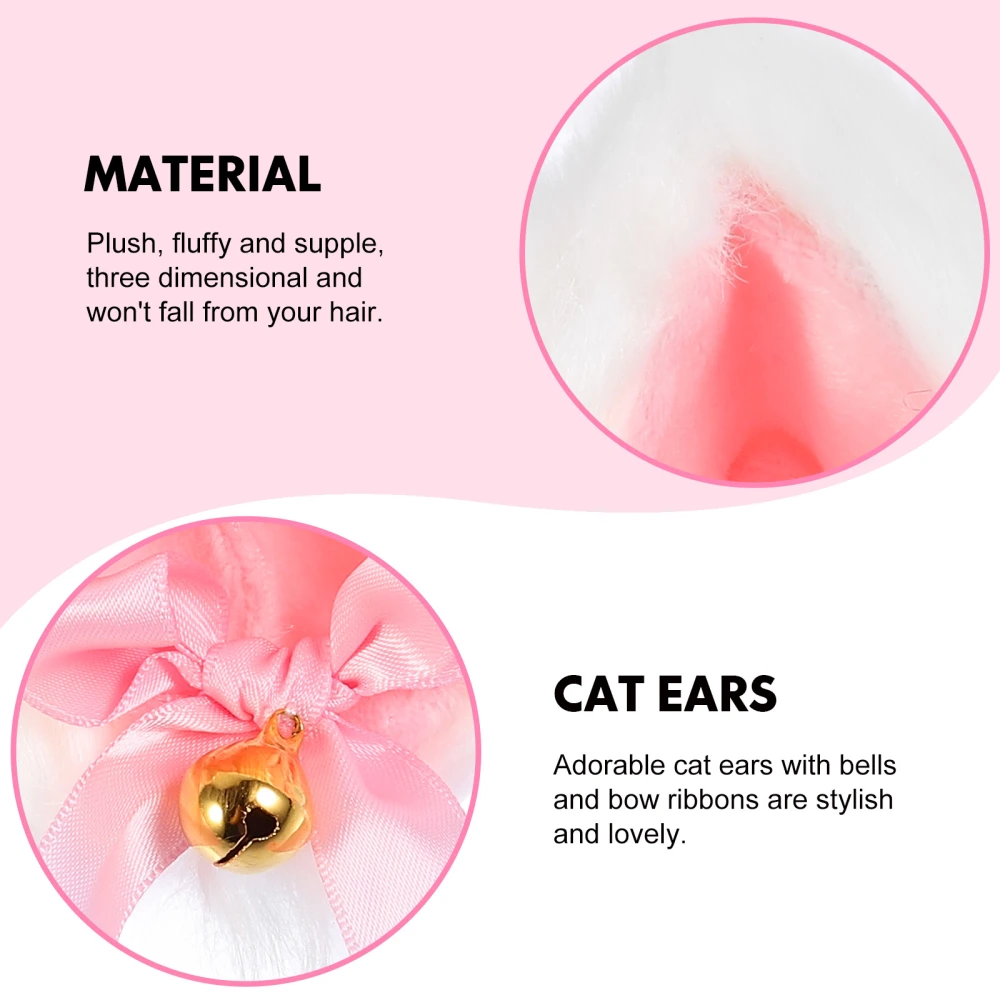 2 Pairs Adorable Cat Ear Hair Clips Lovely Headdress Cosplay Cat Ear Hairpins