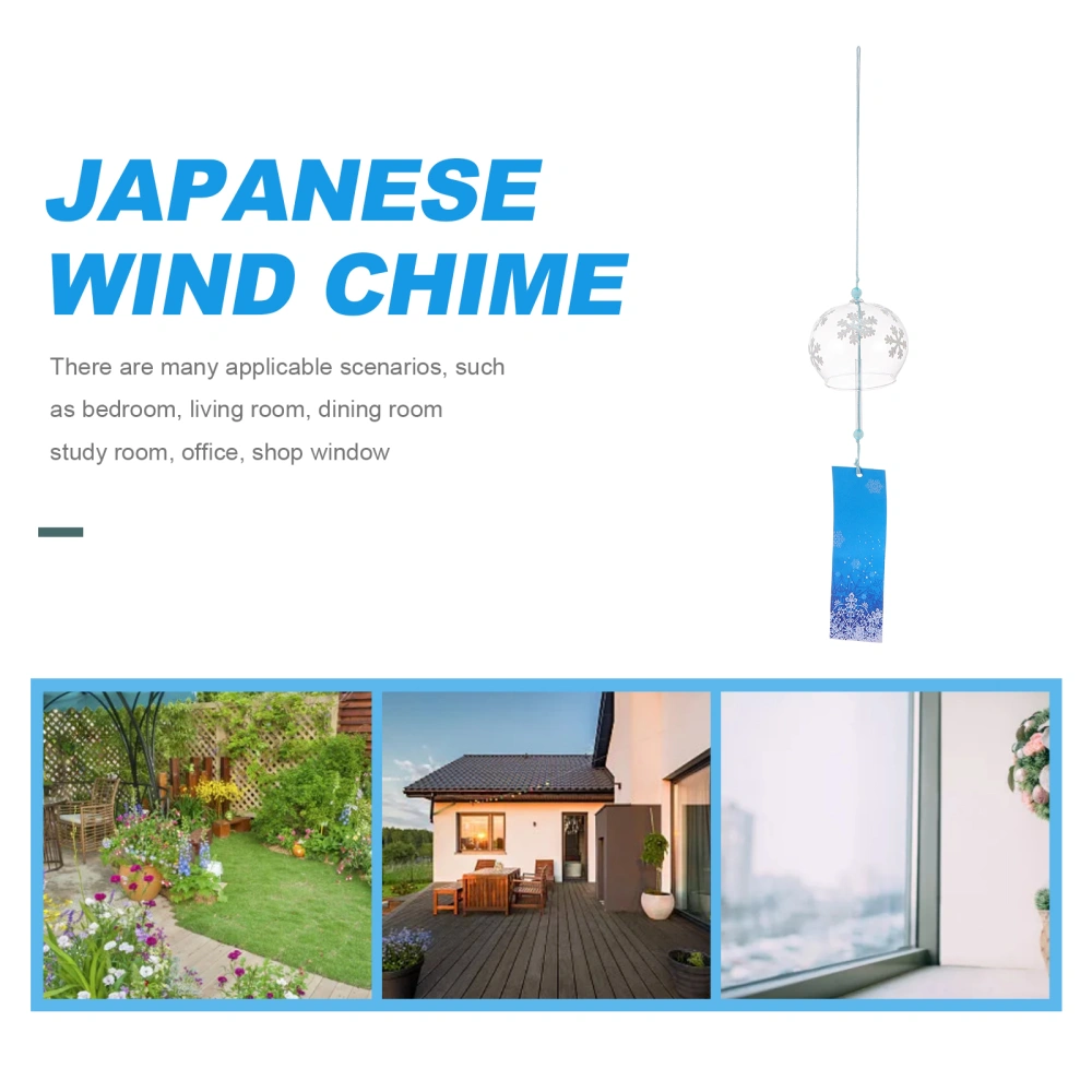 1Pc Glass Wind Chime Japanese Style Party Wind Bell Garden Hanging Adornment