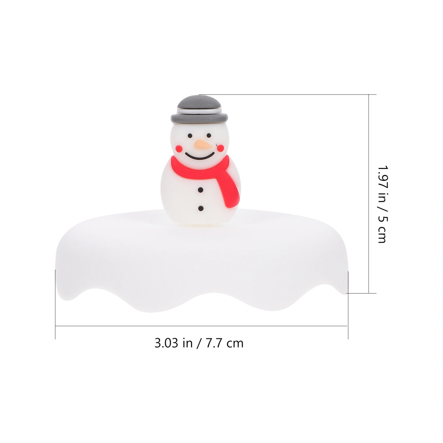 2pcs Christmas Snowman Cup Covers Xmas Pattern Cup Lids Christmas Supplies (White)