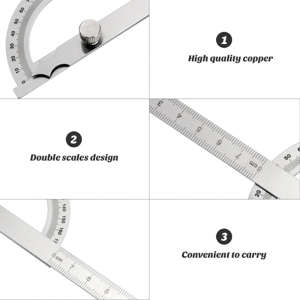 Angle Protractor Angle Finder Ruler Two Arm Stainless Steel Protractor