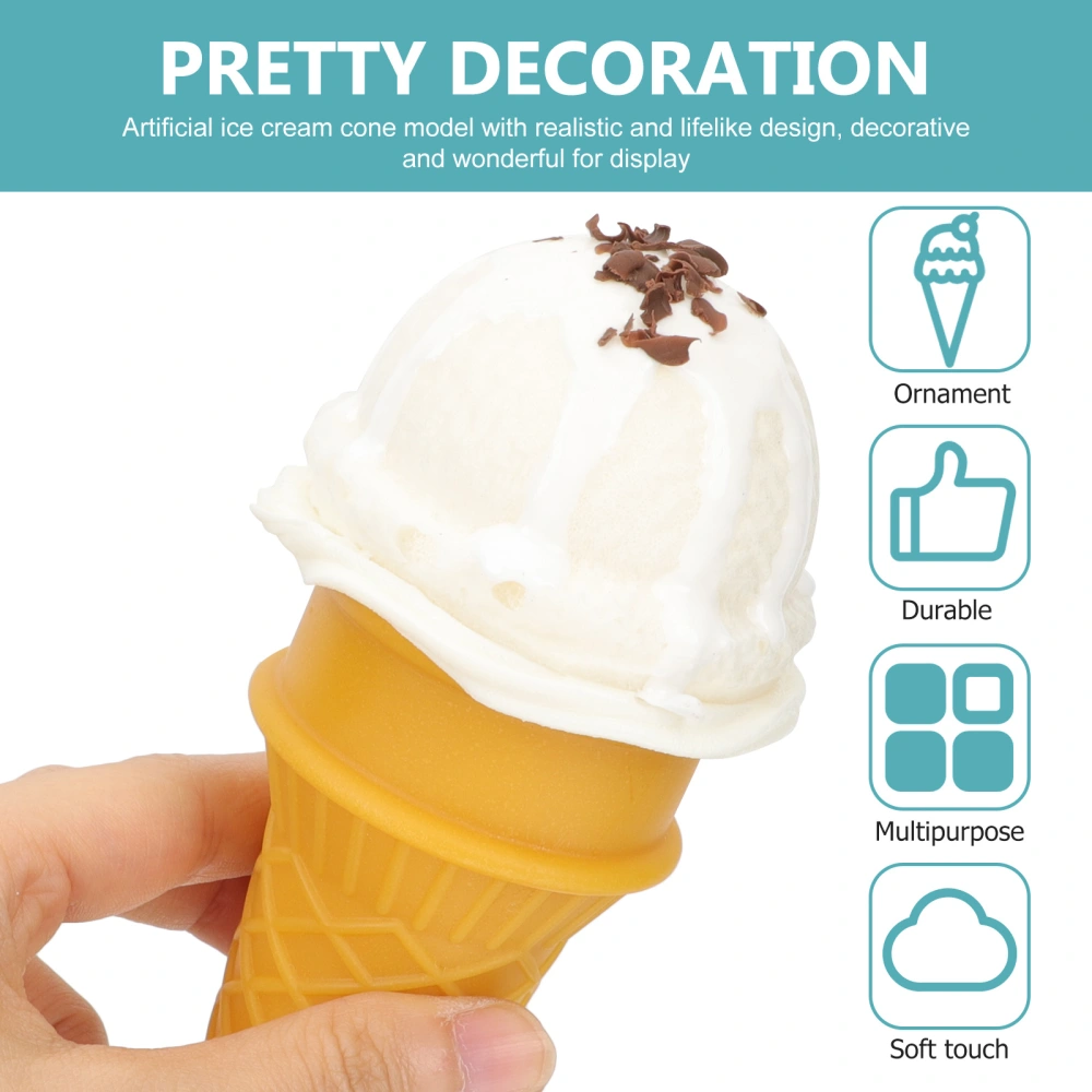 Fake Ice Cream Model Simulated Ice Cream Model Ice Cream Cone Prop Artificial Ice Cream Toy