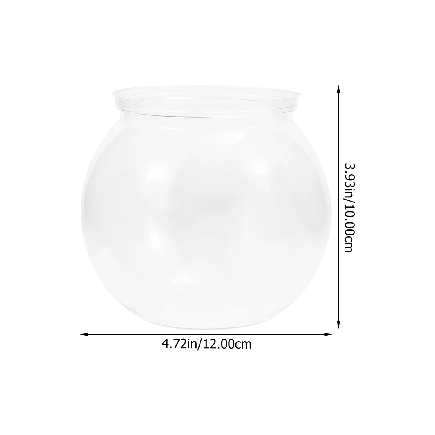 2pcs Plastic Fish Tanks Plastic Fish Bowls Home Office Desktop Aquarium Decorations