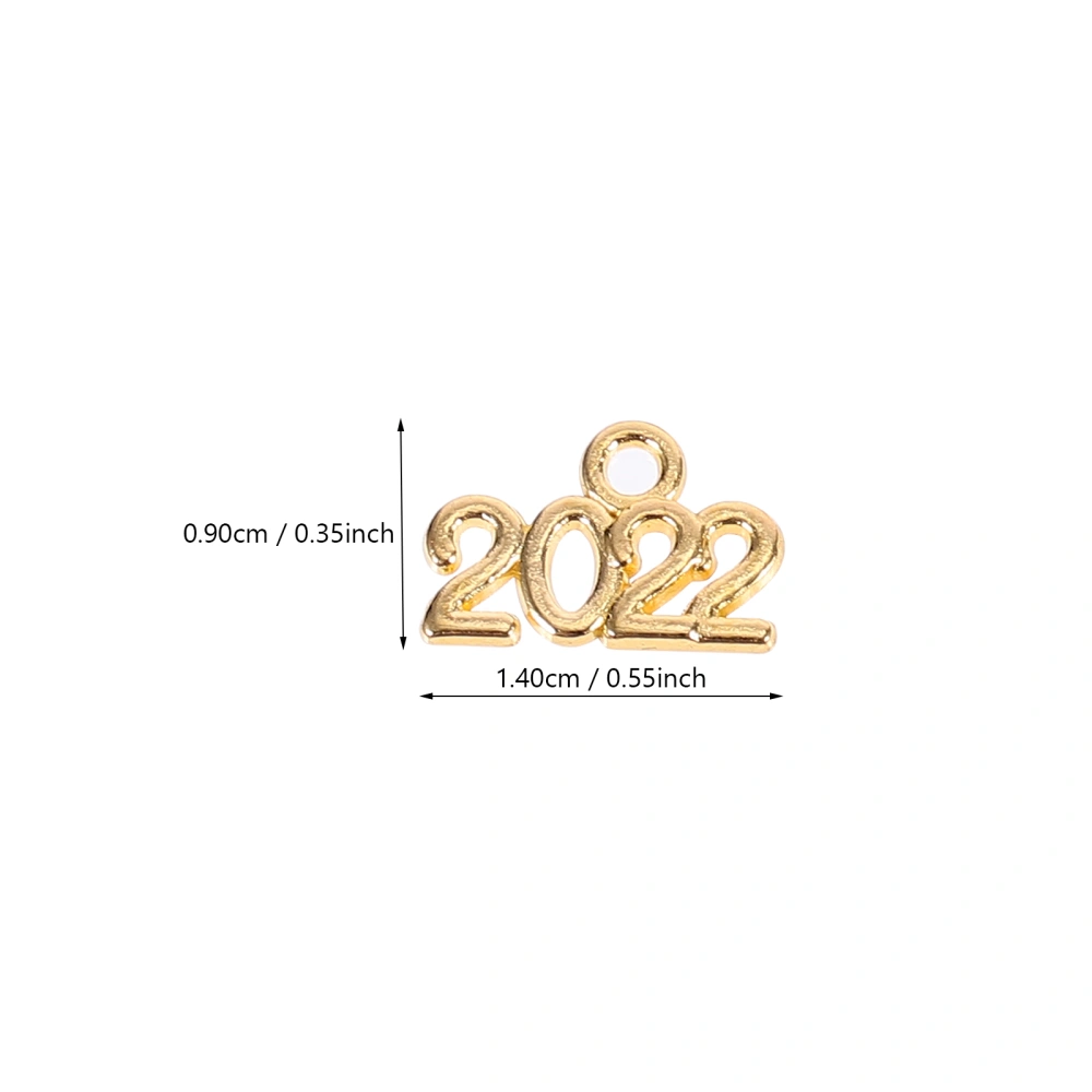 140pcs Number 2022 Alloy Pendants Necklace Accessories Hanging Jewelry Pendants