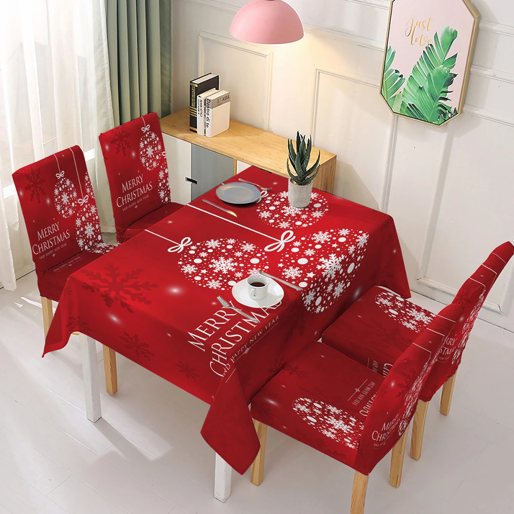 Stretch One-piece Chair Cover Printed Tablecloth