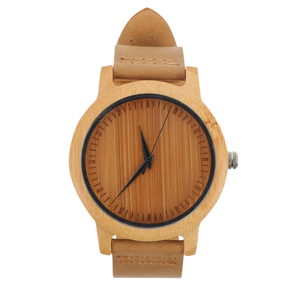 Simplicity Bamboo Wood Watch Fashion Wrist Watch Quartz Watch for Men Women