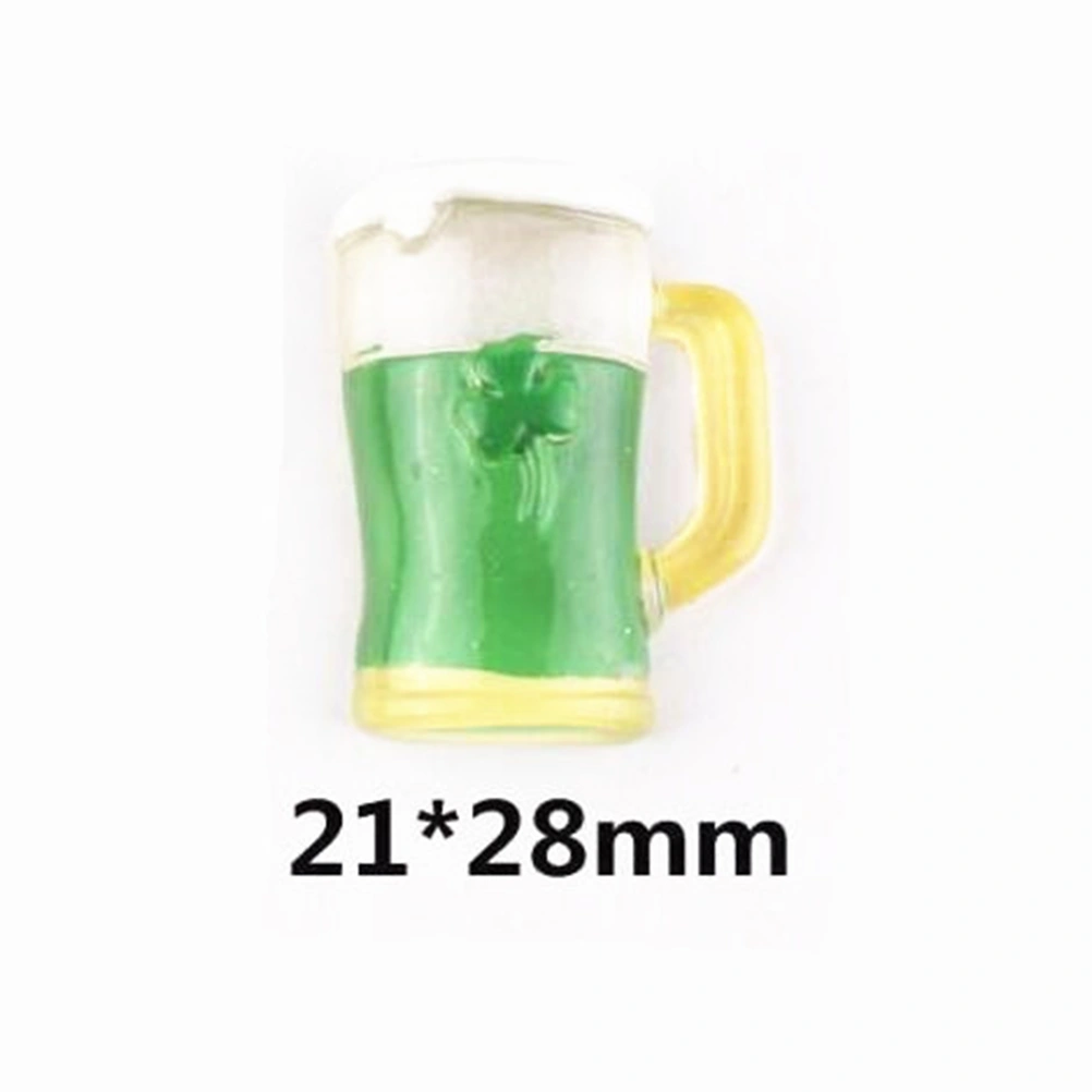 30PCS St Patrick's Day DIY Resin Clover Phone Case Decor 3D Shamrock Ornament Craft Accessories