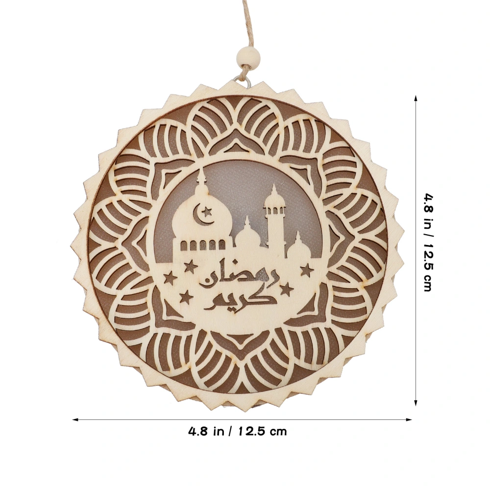 1pc Design Eid Gift Ornament Pendant Festive Wooden Hanging Decoration