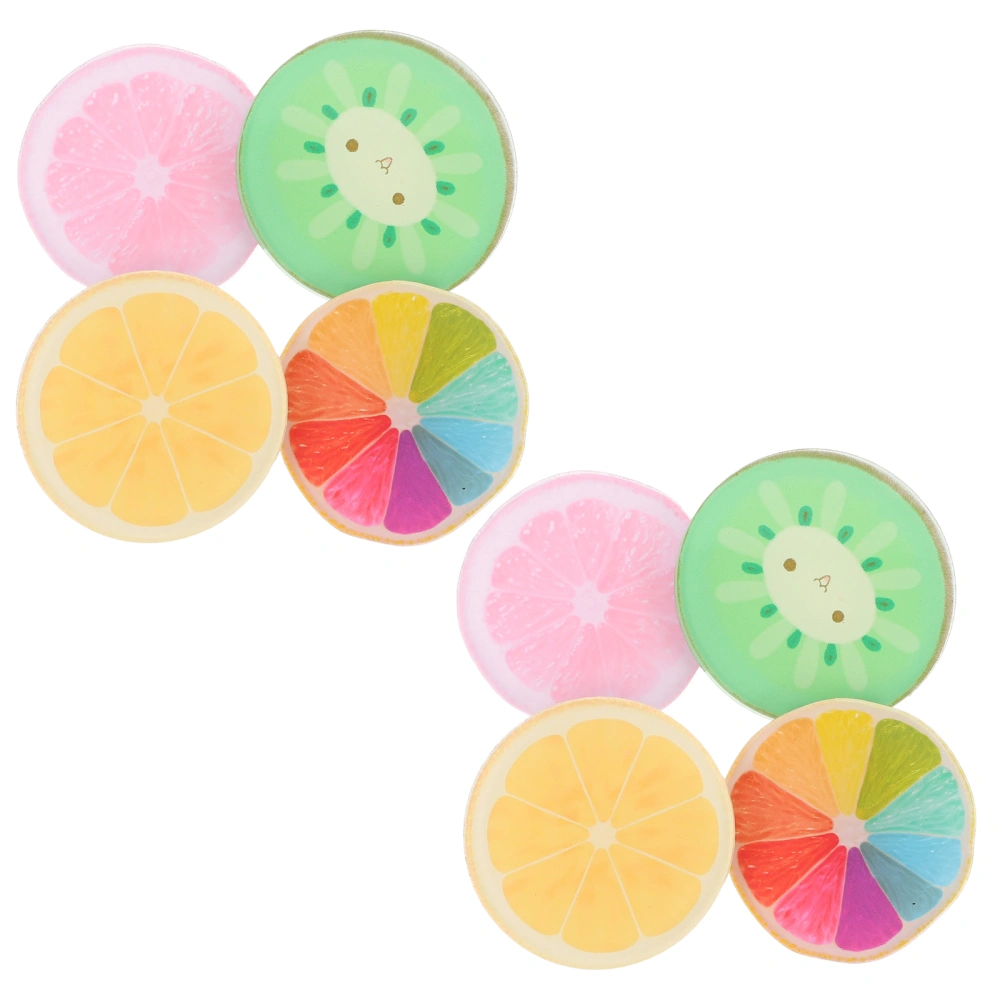 8pcs Cartoon Fruit Shaped Refrigerator Magnets Early Education Stickers (Assorted Color)