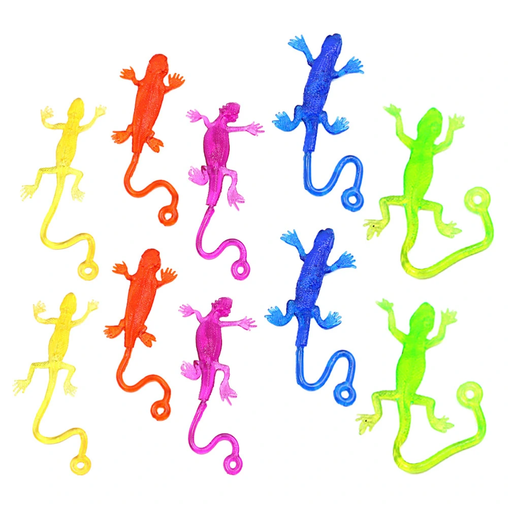 15pcs Children Sticky Lizard Toys Creative Stretchy Toys Funny Sticky Lizards