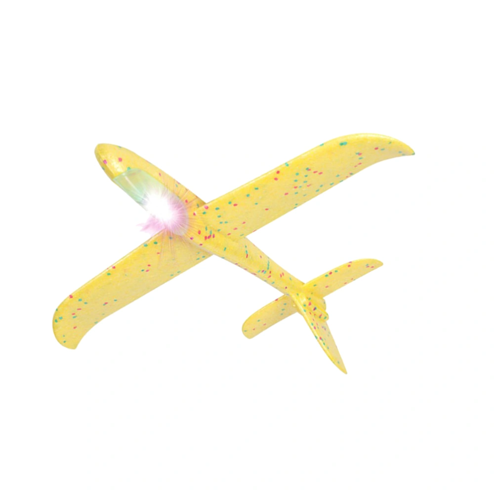 1pc 48cm Assembly Flying Glider Plane Light Weight Glowing Air Plane Fun Toys Party Favor for Kids (Random Color)