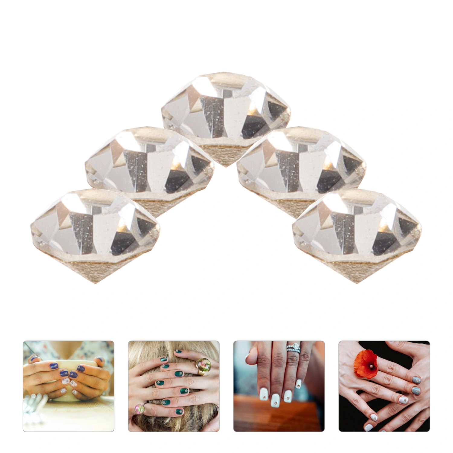 1 Pack Nail Rhinestones Nail Art Charms Women Nail Gems Manicure Decorations Teen Girls Nail Supplies