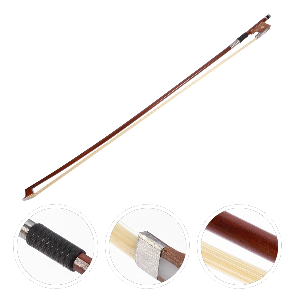 1/2 Violin Bow Replacement Red Sandalwood Violin Bow With Horse Accessory