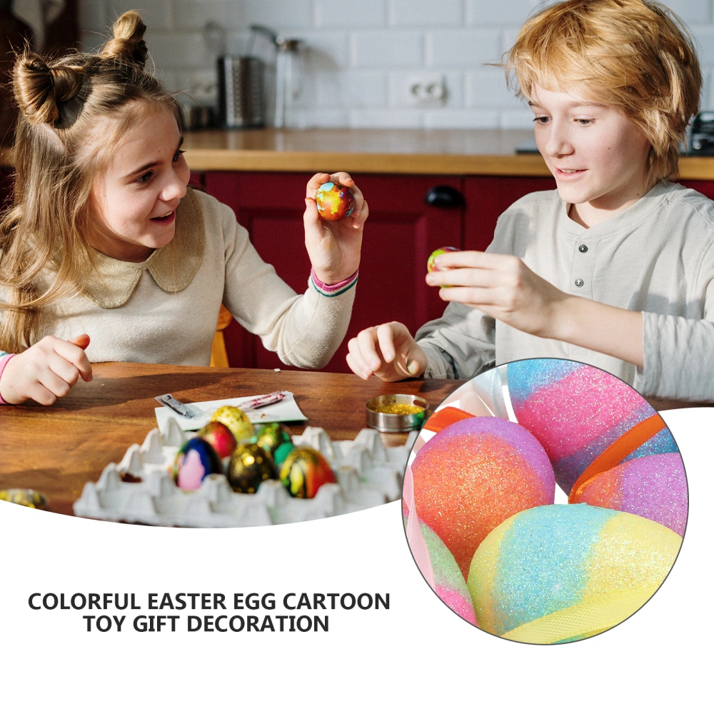 2 Sets of Easter Egg Adornment Decorative Cartoon Toys Simulation Egg Gift