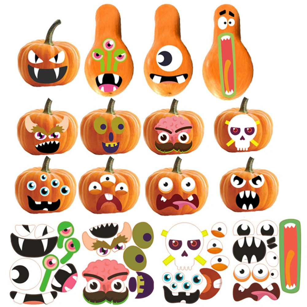 12pcs Pumpkin Sticker Halloween Sticker Grimace Sticker Creative Halloween Sticker