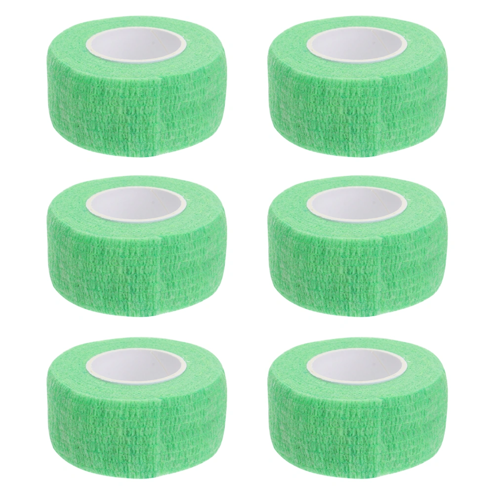 6pcs Cohesive Bandages Self Adherent Wrap Tape Stretch Athletic Strong Elastic First Aid Tape (Green)